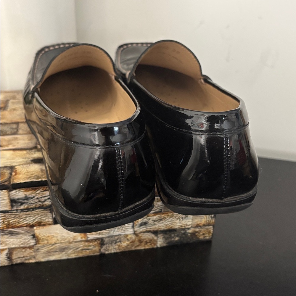 GEOX (6) Respira Patent Loafers Leather Black Slip On Stitching Non-Slip EU 36 - Picture 5 of 15
